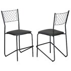 Kit 2 Cadeiras De Aço Brastubo Preto