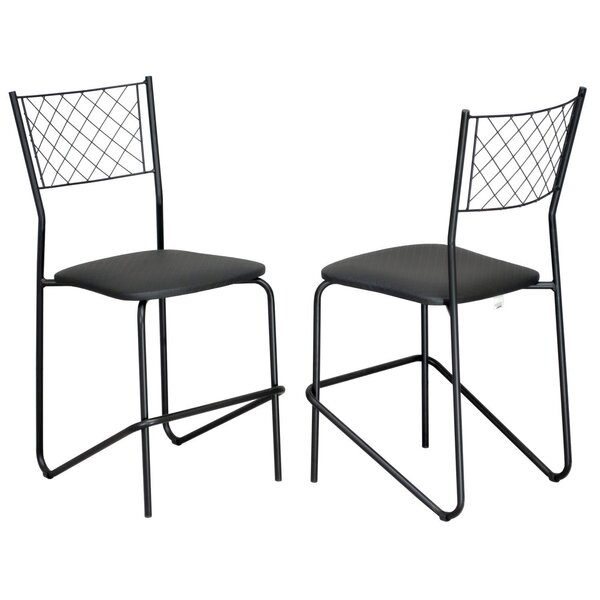 Kit 2 Cadeiras De Aço Brastubo Preto