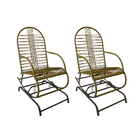 Kit 2 Cadeiras De Balanço Em Fio Para Varanda/area Adulto Ouro