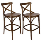 Kit 2 Cadeiras De Balcão Banco Alto Bistrô Madeira Maciça Mar