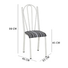 Kit 2 Cadeiras De Cozinha Alasca Estampado Listrado Pés De Fe