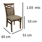 Kit 2 Cadeiras De Cozinha Americana Gourmet Eduarda Linho Car