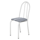 Kit 2 Cadeiras De Cozinha Califórnia Estampado Preto Listrado