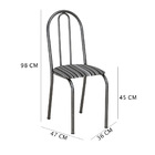 Kit 2 Cadeiras De Cozinha Califórnia Estampado Preto Listrado