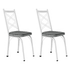 Kit 2 Cadeiras De Cozinha Delaware Estampado Andorinha Pés De