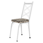 Kit 2 Cadeiras De Cozinha Delaware Estampado Cedro Pés De Fer