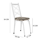 Kit 2 Cadeiras De Cozinha Delaware Estampado Cedro Pés De Fer