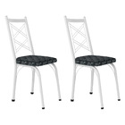 Kit 2 Cadeiras De Cozinha Delaware Estampado Mosaico Silver P