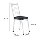 Kit 2 Cadeiras De Cozinha Delaware Estampado Mosaico Silver P