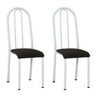 Kit 2 Cadeiras De Cozinha Flórida Estampado Preto Pés De Ferr