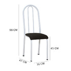 Kit 2 Cadeiras De Cozinha Flórida Estampado Preto Pés De Ferr