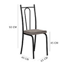 Kit 2 Cadeiras De Cozinha Montana Estampado Platina Pés De Fe