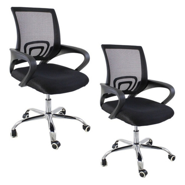 Kit 2 Cadeiras De Escritorio Begonia Tela Mesh Ergonomico - P
