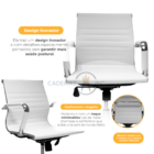 Kit 2 Cadeiras De Escritório Diretor Charles Eames Eiffel Bra