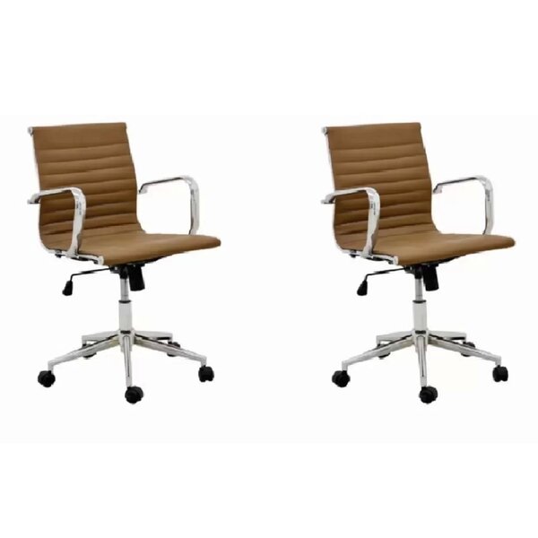 Kit 2 Cadeiras De Escritório Diretor Esteirinha Em Corino Sev