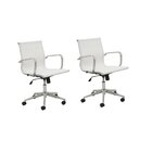 Kit 2 Cadeiras De Escritório Diretor Esteirinha Em Tela Mesh