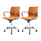 Kit 2 Cadeiras De Escritório Diretor Stripes Esteirinha Charl