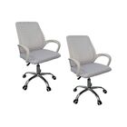Kit 2 Cadeiras De Escritório Oficial Esteirinha Tela Mesh Bra
