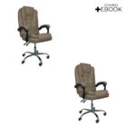 Kit 2 Cadeiras De Escritório Oficial Presidente Reclinável -