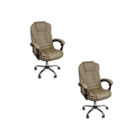 Kit 2 Cadeiras De Escritório Oficial Presidente Reclinável -