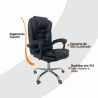 Kit 2 Cadeiras De Escritório Oficial Presidente Reclinável -