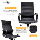 Kit 2 Cadeiras De Escritório Presidente Charles Eames Eiffel