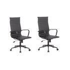 Kit 2 Cadeiras De Escritório Presidente Esteirinha Em Corino