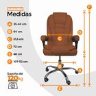 Kit 2 Cadeiras De Escritório Presidente Reclinável - Marrom