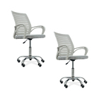 Kit 2 Cadeiras De Escritório Secretaria Diretor Roma Ergonômi