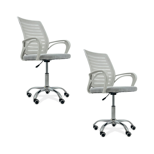 Kit 2 Cadeiras De Escritório Secretaria Diretor Roma Ergonômi