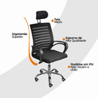 Kit 2 Cadeiras De Escritório Secretaria Oficial Diretor Roma