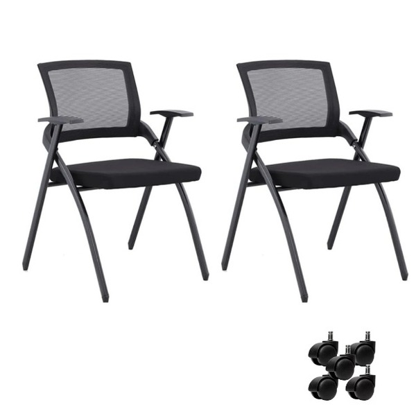 Kit 2 Cadeiras De Escritório Universitária Faculdade Dobrável