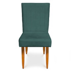 Kit 2 Cadeiras De Jantar Acapulco Suede Azul Turquesa Pés Pal