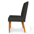 Kit 2 Cadeiras De Jantar Acapulco Suede Grafite Pés Palito Ca