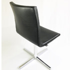 Kit 2 Cadeiras De Jantar Amanda Preta Base Giratória Alumínio