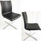 Kit 2 Cadeiras De Jantar Amanda Preta Base Giratória Alumínio