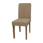 Kit 2 Cadeiras De Jantar Amanda Suede Imbuia Cappuccino Bnn D