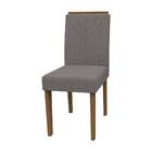 Kit 2 Cadeiras De Jantar Amanda Veludo Imbuia Grafite Tana De