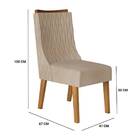 Kit 2 Cadeiras De Jantar Amélia Linho Carvalho Europeu Árido