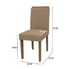 Kit 2 Cadeiras De Jantar Ana Suede Imbuia Cappuccino Bnn Decor