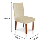 Kit 2 Cadeiras De Jantar Cannes Suede Pés Castanho - Pallazio