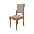 Kit 2 Cadeiras De Jantar Carol Linho Ypê Cinza Bnn Decor