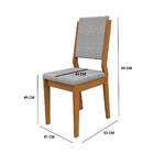 Kit 2 Cadeiras De Jantar Carol Linho Ypê Cinza Bnn Decor