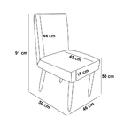 Kit 2 Cadeiras De Jantar Carol Suede Azul Marinho Pés Palito