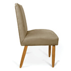 Kit 2 Cadeiras De Jantar Carol Suede Marrom Rato Pés Palito C