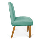 Kit 2 Cadeiras De Jantar Carol Suede Pés Palito Castanho - D'