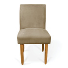 Kit 2 Cadeiras De Jantar Carol Suede Pés Palito Castanho - D'