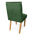 Kit 2 Cadeiras De Jantar Carol Suede Verde Pés Palito Castanh