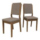 Kit 2 Cadeiras De Jantar Carol Veludo Imbuia Grafite Bnn Decor