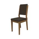 Kit 2 Cadeiras De Jantar Carol Veludo Imbuia Marrom Bnn Decor
